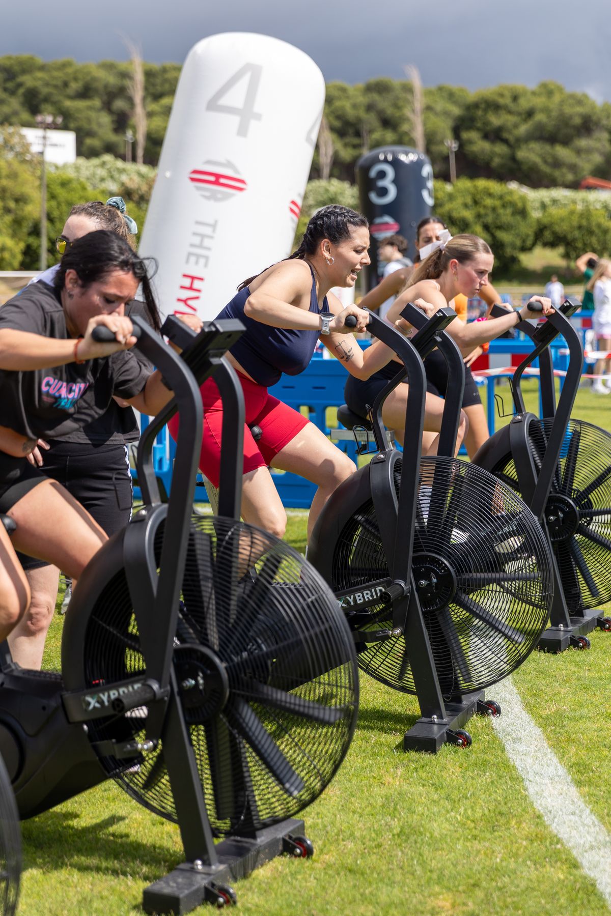 Echo Bike de competición en un evento híbrido