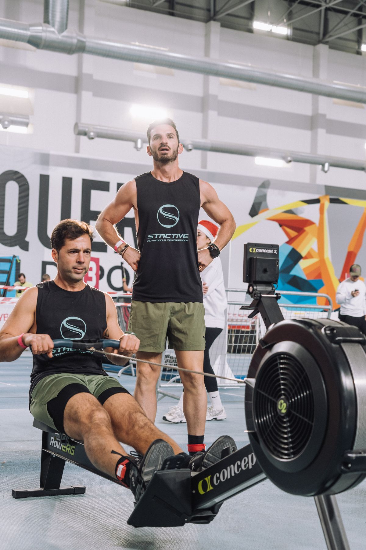 Atletas en remos Concept2
